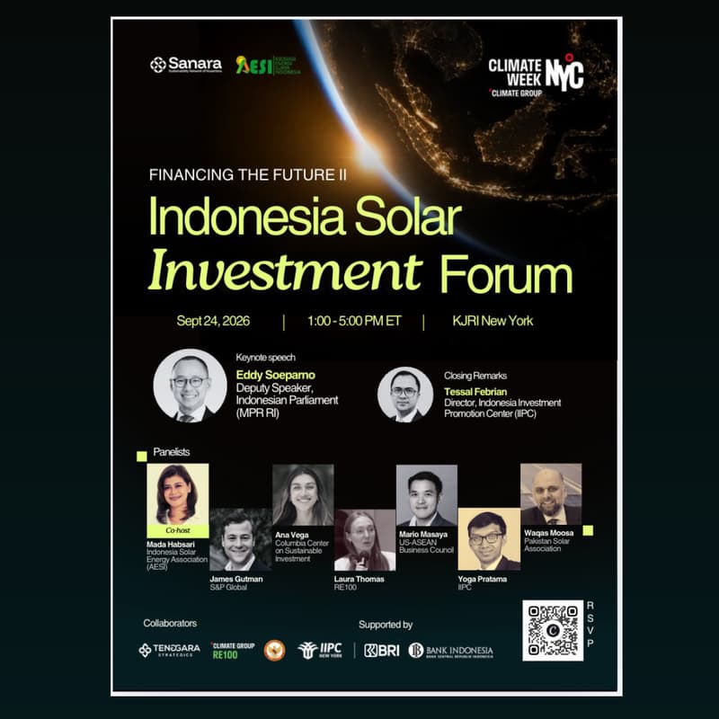 Cover Image for Indonesia Solar Investment Forum NYC Climate Week 2026