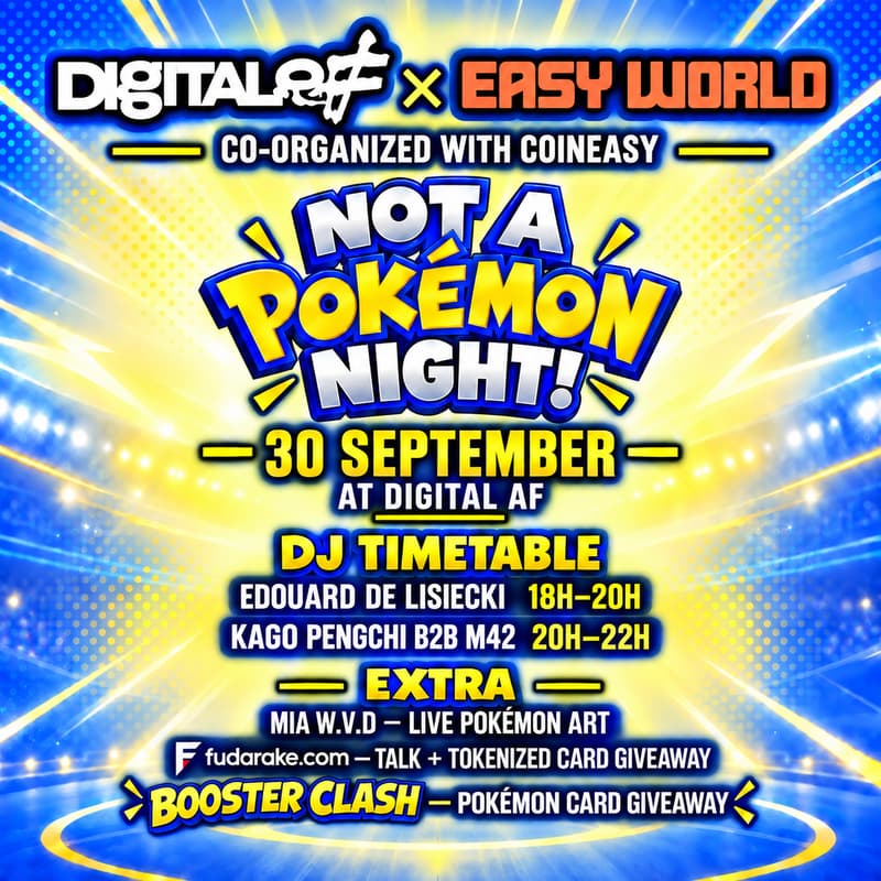 Cover Image for 30 Years of Pokémon · DIGITAL AF! • United Art & Tech • Web3 meets culture in Seoul