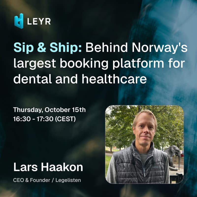 Cover Image for Sip & Ship: Behind Norway's largest booking platform for dental and healthcare