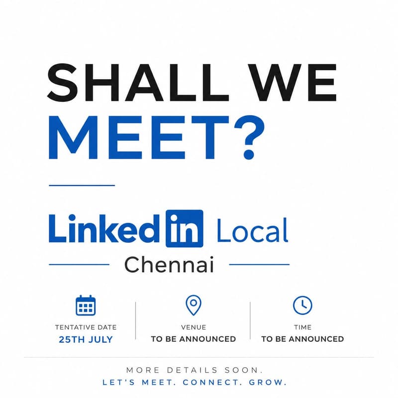 Cover Image for LinkedIn Local Chennai - July IRL Networking Meetup