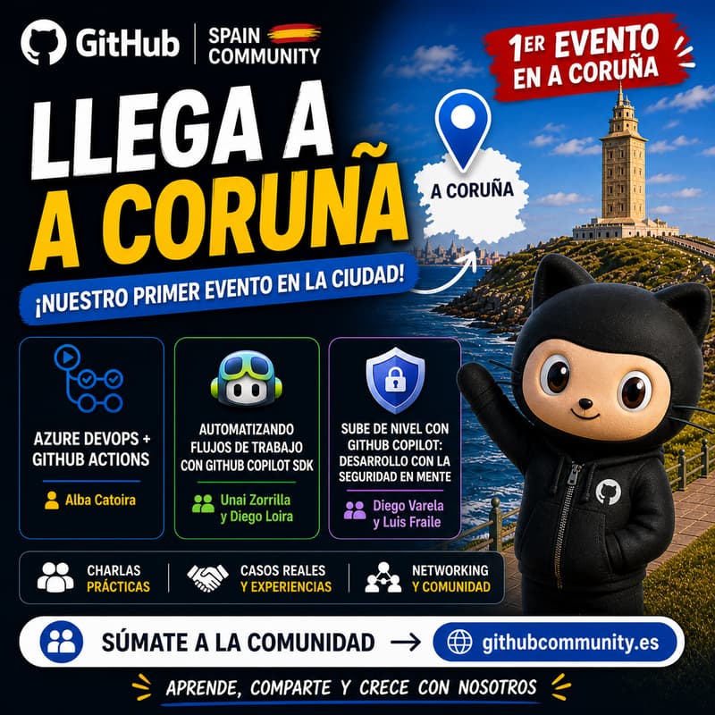Cover Image for GitHub Spain Community en A Coruña! 🚀