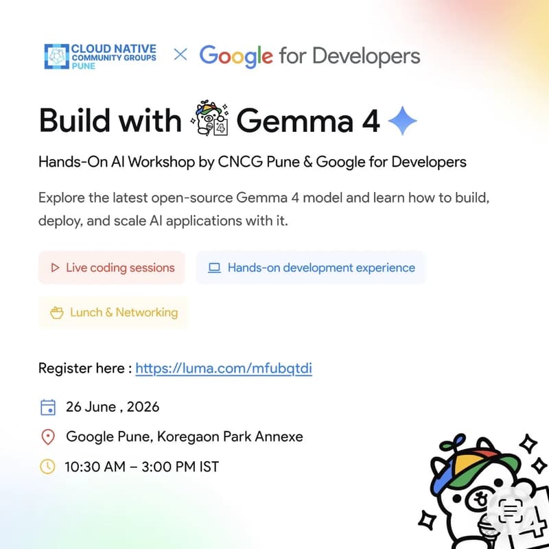 Cover Image for Build with Gemma 4 | Pune