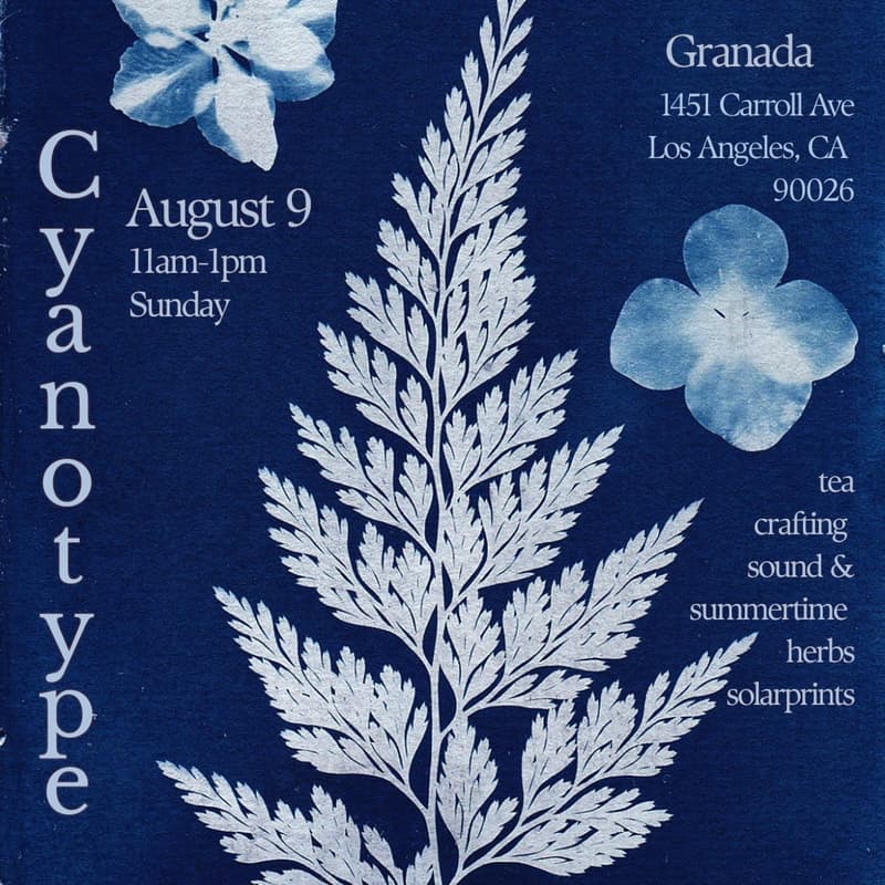 Cover Image for “ Blueprints of Nature”: A Cyanotype Sunprint, Tea Blending & Sound Journey