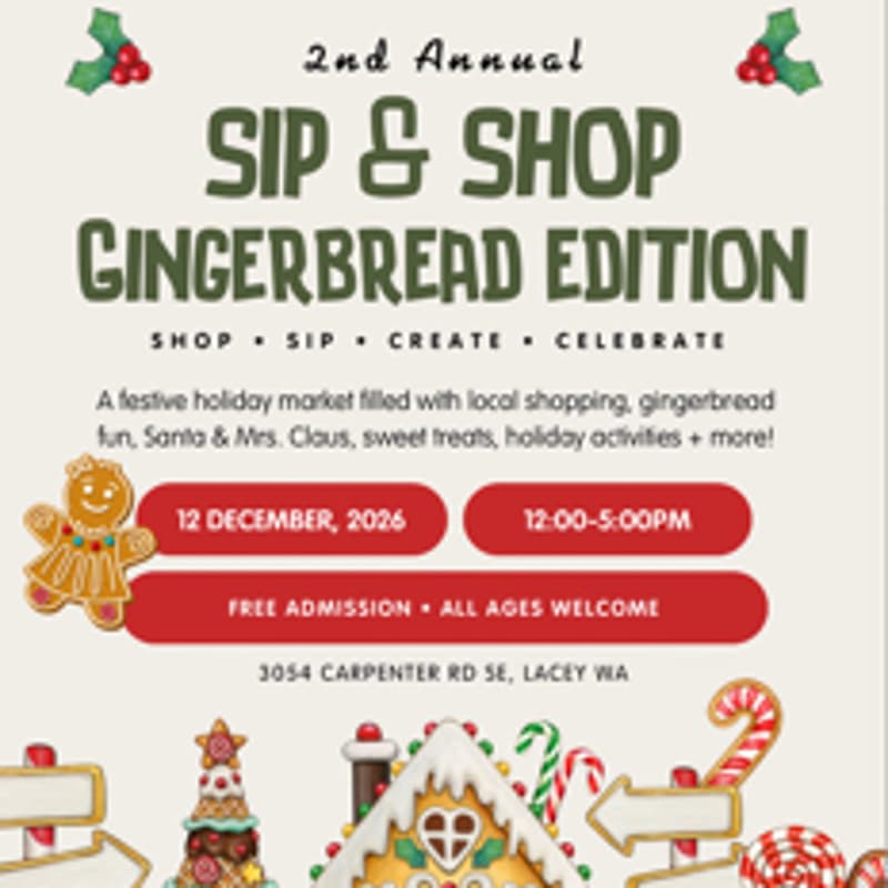 Cover Image for 2nd Annual Sip & Shop: Gingerbread Edition