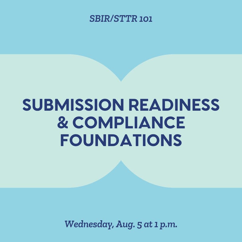 Cover Image for SBIR/STTR 101: Submission Readiness & Compliance Foundations