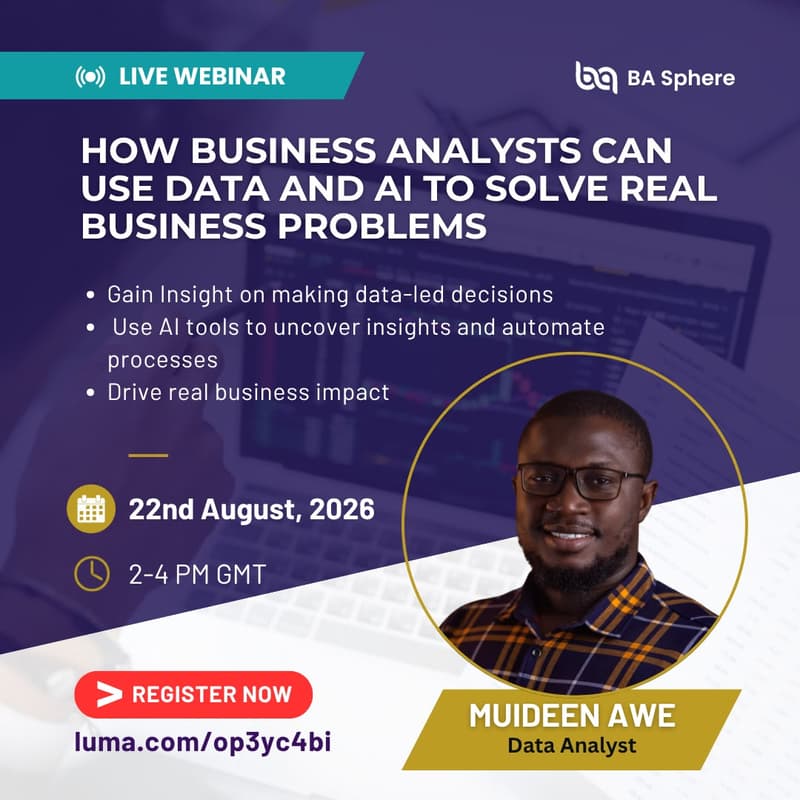 Cover Image for How Business Analysts can Use Data and AI to Solve Real Business Problems