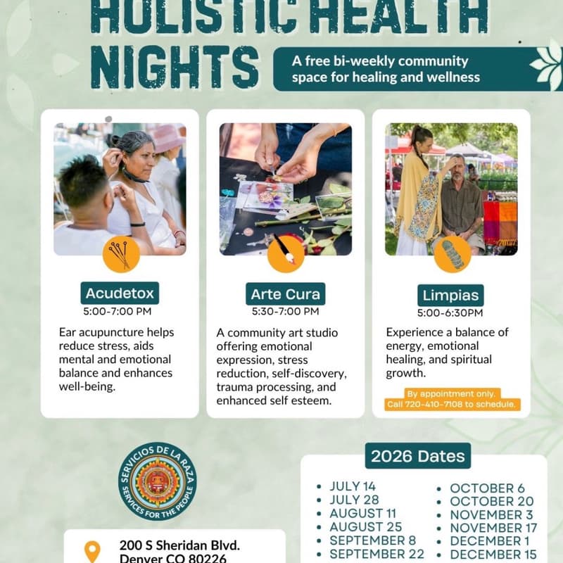 Cover Image for Holistic Health Nights by Servicios de la Raza