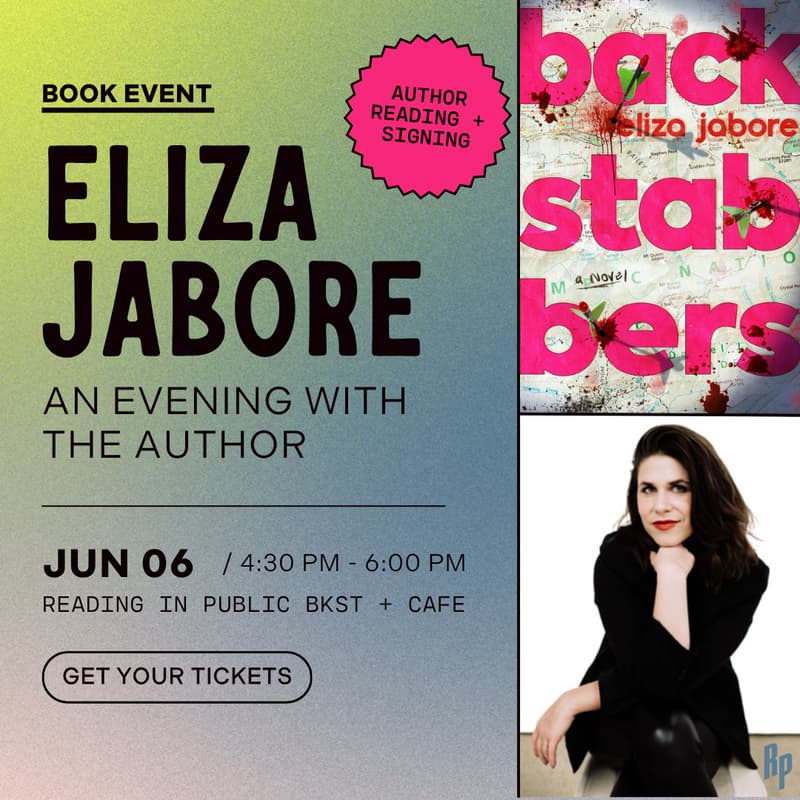 Cover Image for Eliza Jabore Reading + Book Signing