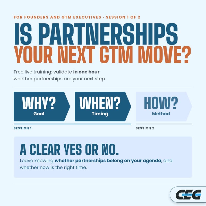Cover Image for Partnerships for Founders and GTM Executives - Session 1: Why and When