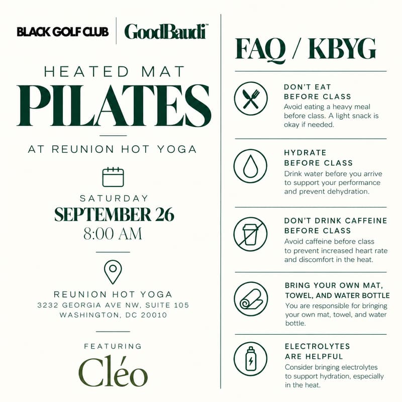 Cover Image for GoodBaudi™ x Black Golf Club DC | Heated Mat Pilates