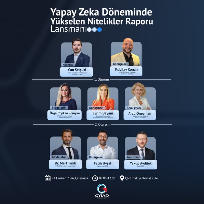 Cover Image for GYİAD IV. İstihdam Raporu: Yapay Zeka Döneminde Yükselen Nitelikler Lansmanı