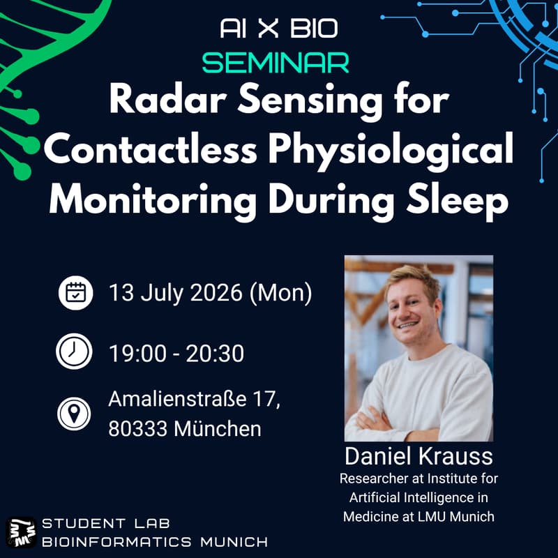 Cover Image for AI x Bio Seminar: Radar Sensing for Contactless Physiological Monitoring During Sleep