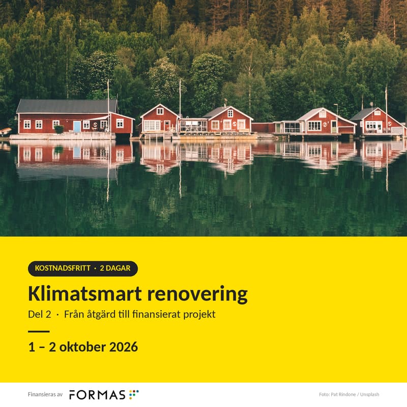 Cover Image for Klimatsmart renovering – koordinatorutbildning, del 2: från åtgärd till finansierat projekt