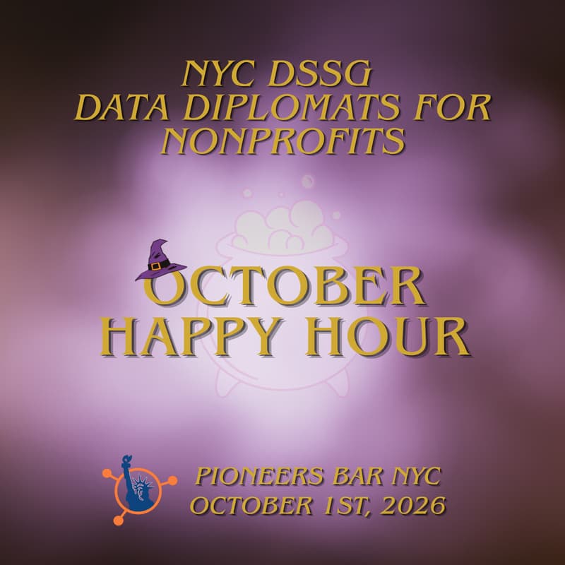 Cover Image for NYC DSSG | Data Diplomats For Nonprofits - October Happy Hour