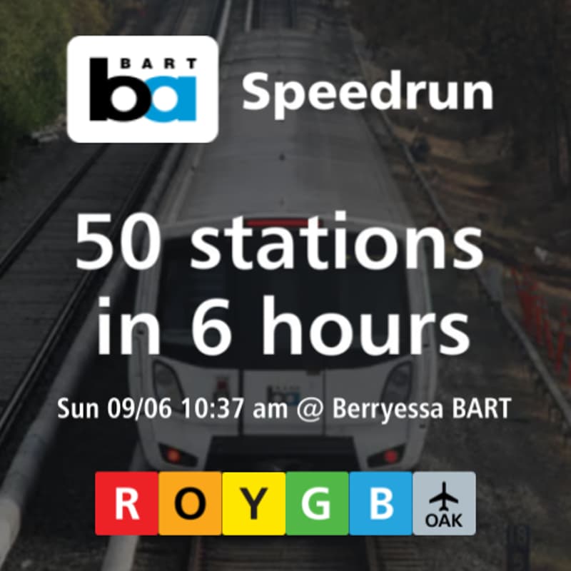 Cover Image for Anniversary BART Speedrun (with BART representatives!)
