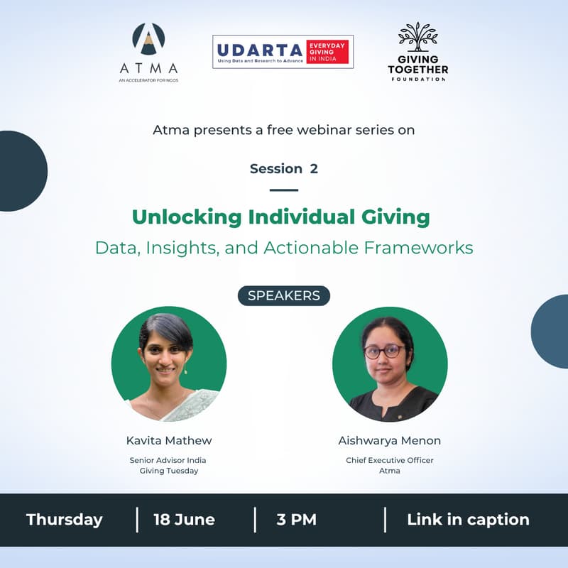 Cover Image for Atma Webinar: Unlocking Individual Giving - Data, Insights, and Actionable Frameworks