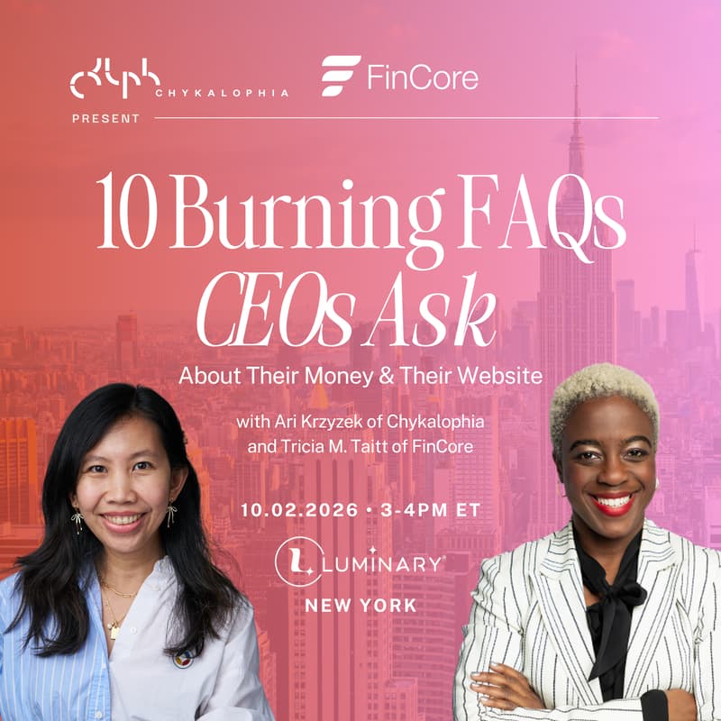 Cover Image for 10 Burning FAQs CEOs Ask About Their Money & Their Website