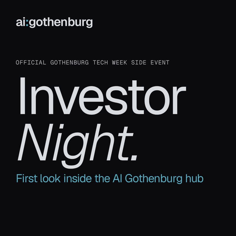 Cover Image for Investor Night at AI Gothenburg