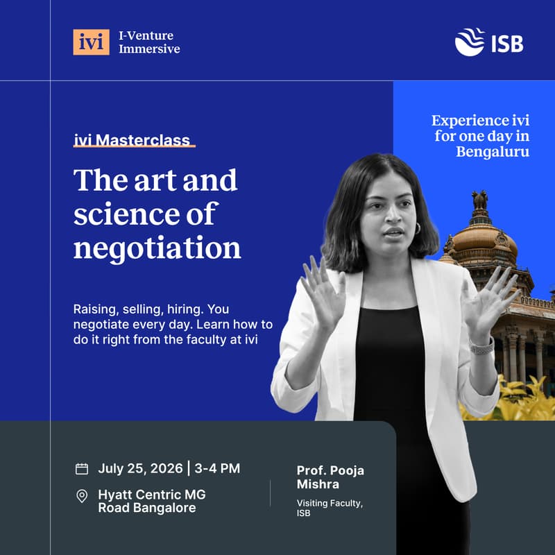 Cover Image for ivi Masterclass: The Art of Negotiation | Bengaluru
