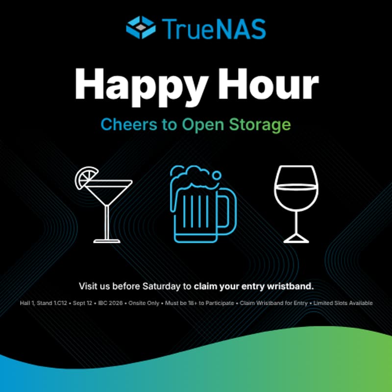 Cover Image for TrueNAS Happy Hour @ IBC
