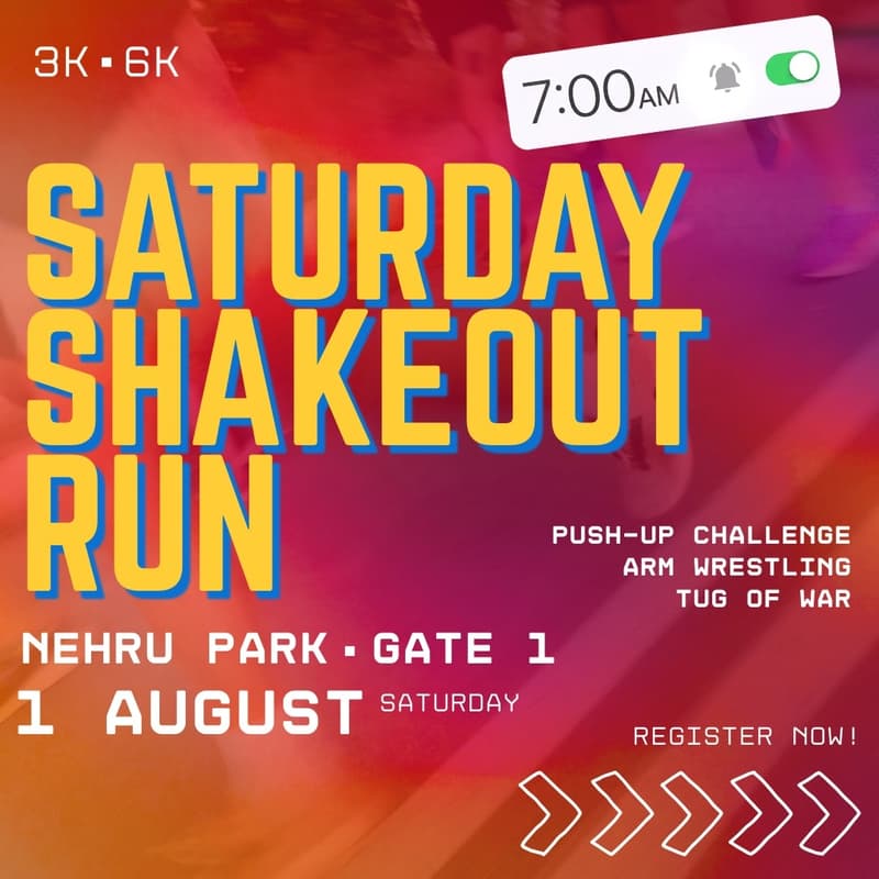 Cover Image for Saturday Shakeout Run - Nehru Park