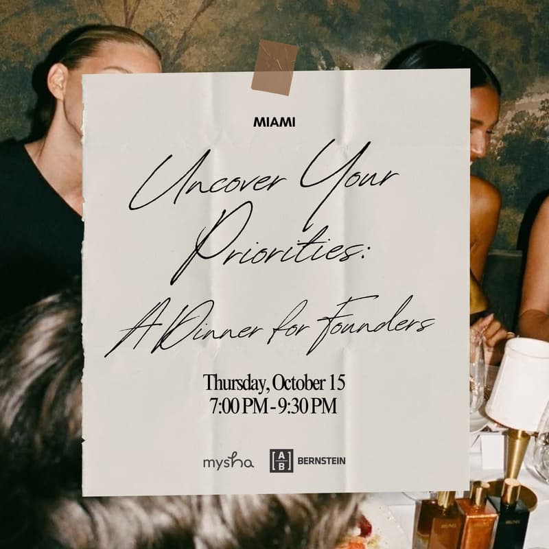 Cover Image for MIA: Uncover Your Priorities — A Dinner for Founders