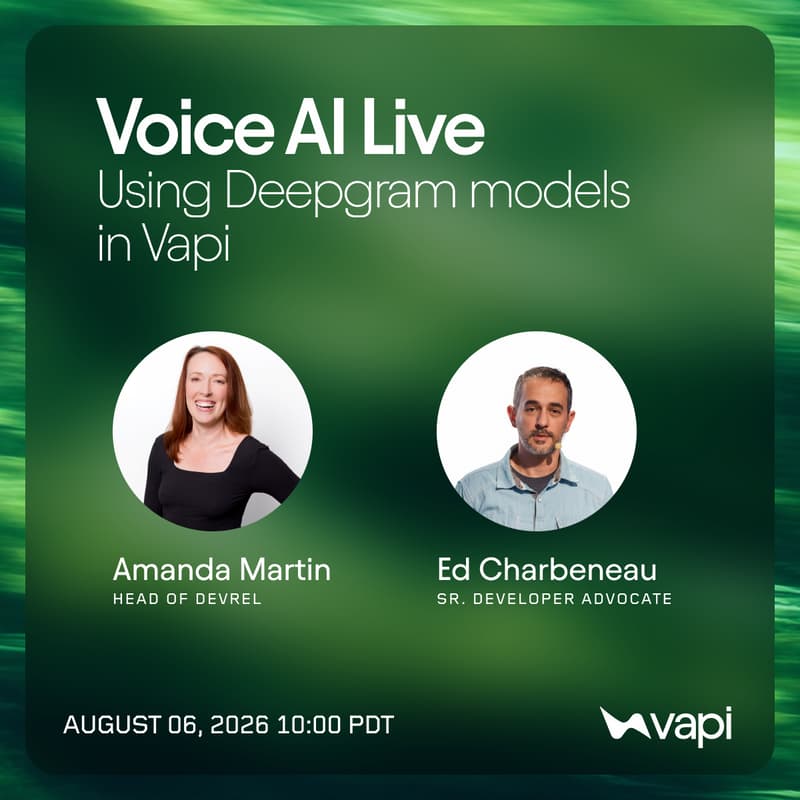 Cover Image for Voice AI Live: Using Deepgram models in Vapi