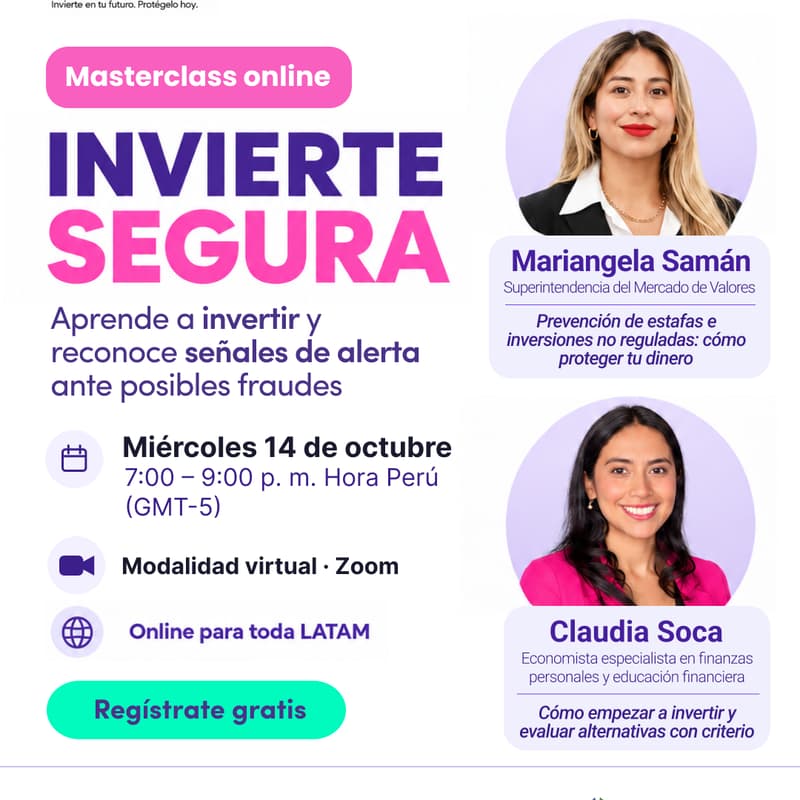 Cover Image for Invierte Segura: aprende a invertir y reconoce señales de alerta