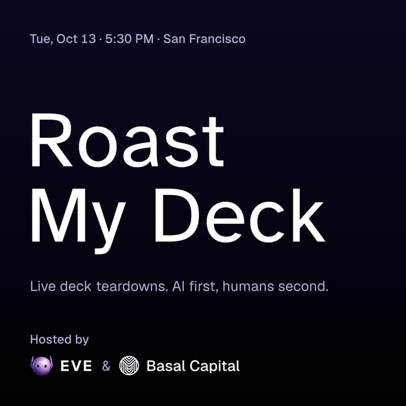 Cover Image for Roast My Deck - the AI picks apart your deck live. Then the investors do.