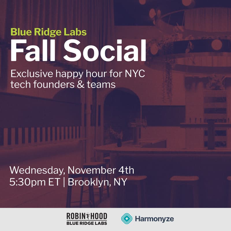 Cover Image for Blue Ridge Labs Fall Social w/ Harmonyze