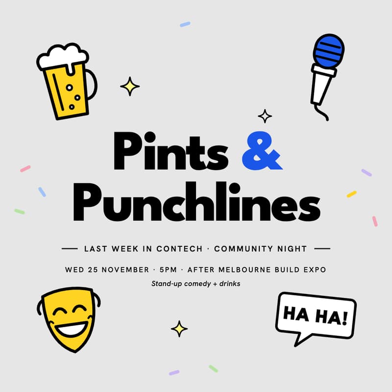 Cover Image for Pints & Punchlines: ConTech Drinks + Comedy Night