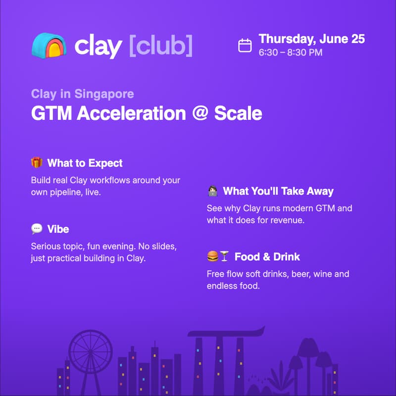 Cover Image for Clay in Singapore: GTM Acceleration @ Scale