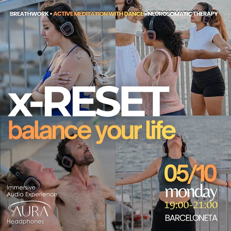 Cover Image for 🎧 X-RESET💥 Neuro-somatic Movement - Breathwork - Dynamic Meditation - Face Yoga | 🌍 <<Eng+Español>>