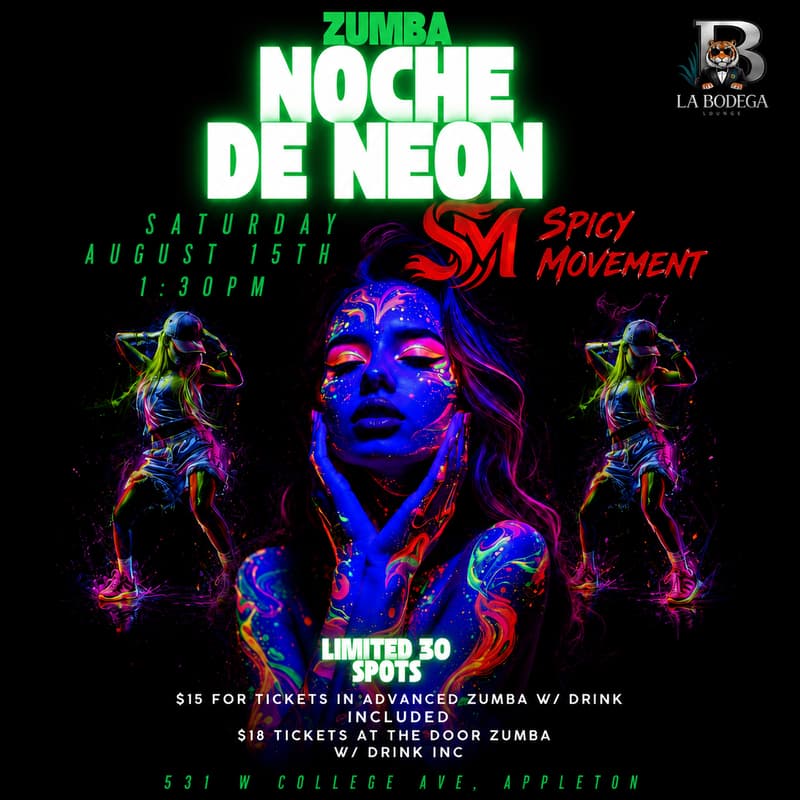 Cover Image for Spicy Movement Zumba Pop-Up: Noche de NeΓ³n
