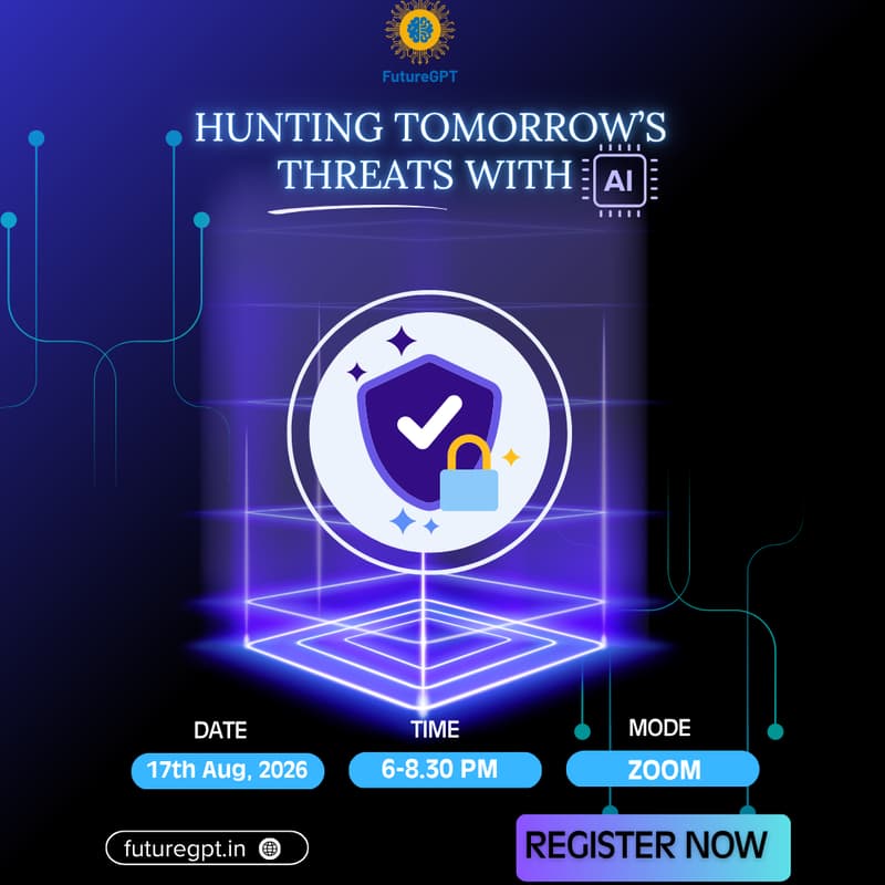 Cover Image for FutureGPT Monthly Meetup, THEME: "HUNTING TOMORROW'S THREAT WITH AI"