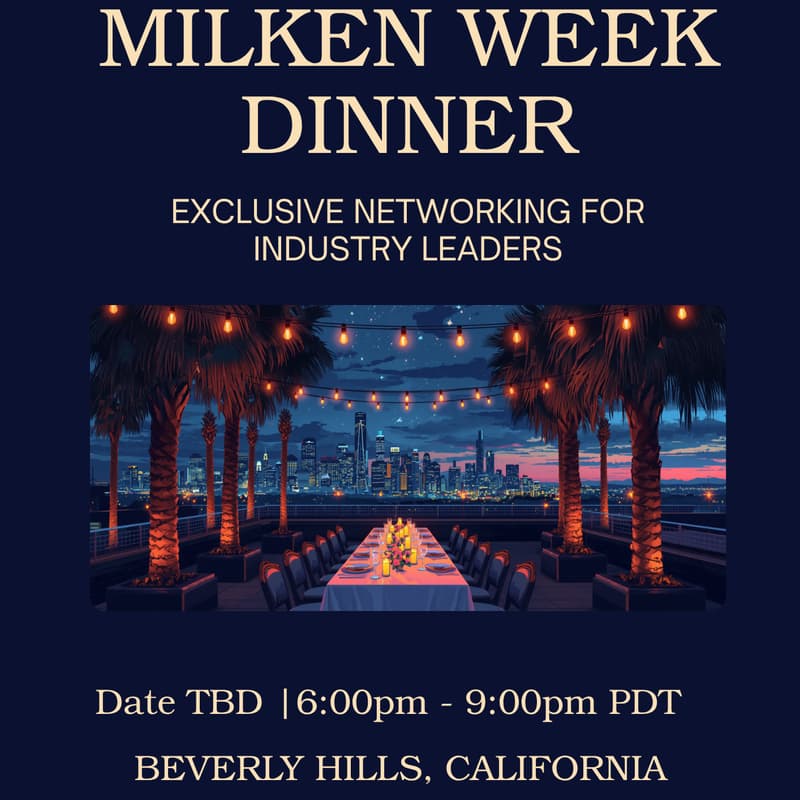 Cover Image for Emerging LA Dinner: Milken Global Conference Beverly Hills sponsored by Sydecar
