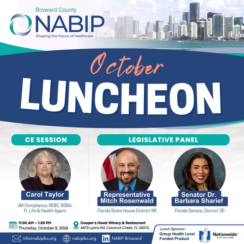 Cover Image for NABIP Broward Luncheon - October 8, 2026