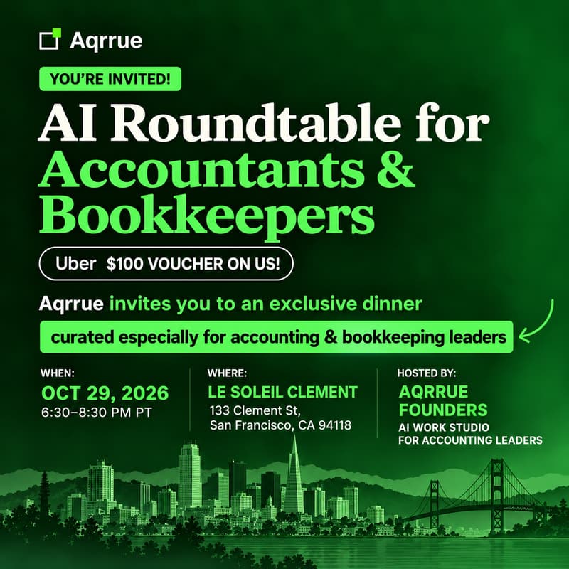 Cover Image for Aqqrue x San Francisco Accountants and Bookkeepers : An Intimate Dinner on AI