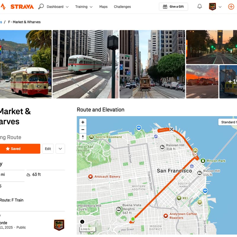 Cover Image for Muni Run Club runs the F - Market Streetcar