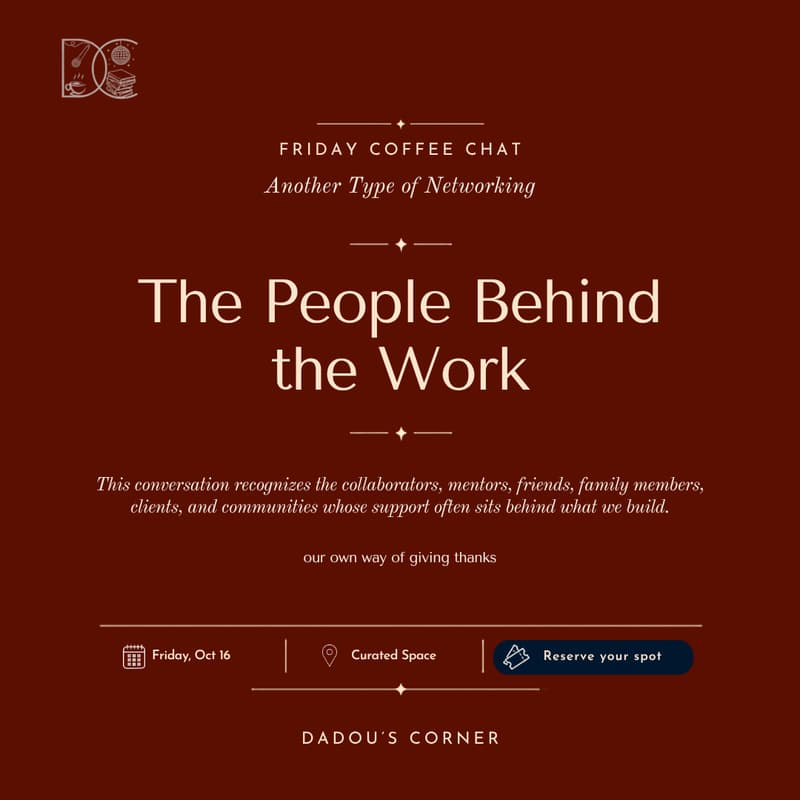 Cover Image for Friday Coffee Chat | Another Type of Networking