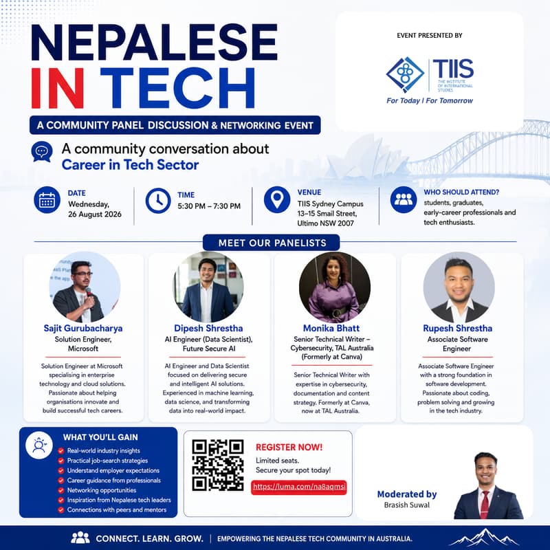 Cover Image for Nepalese In Tech - A Community Panel Discussion & Networking Event