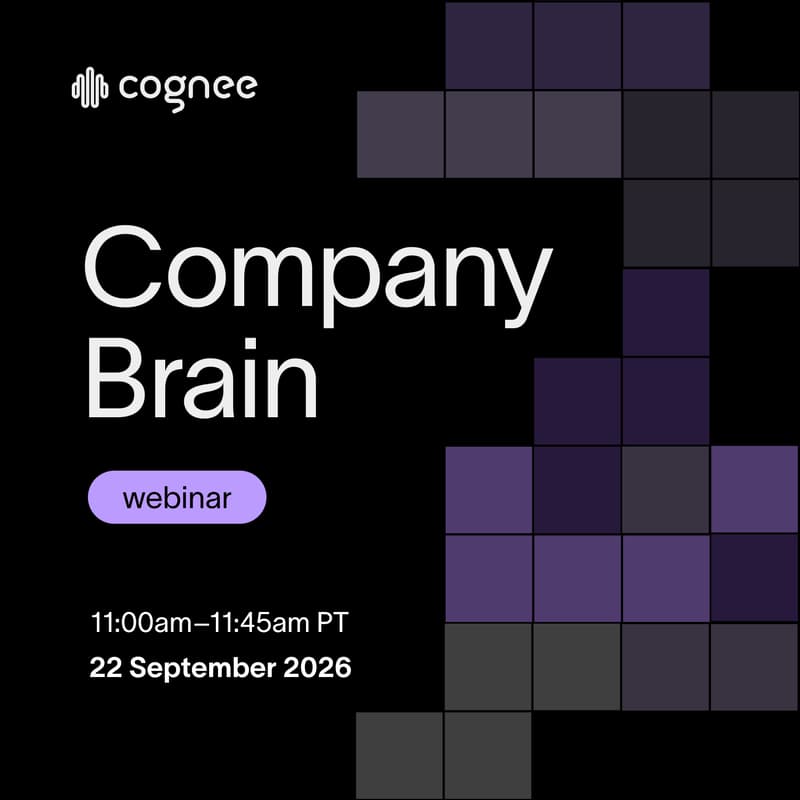 Cover Image for Meet cognee. Your AI Memory Platform that Helps Your Agents Recall What Your Company Knows.