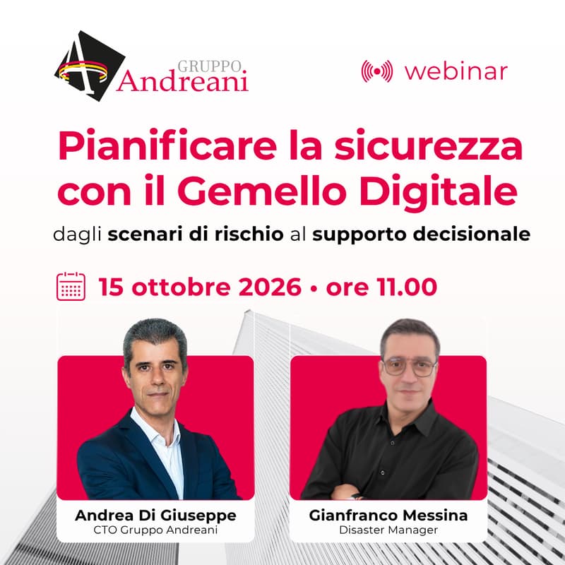 Cover Image for Pianificare la sicurezza con il Gemello Digitale: dagli scenari di rischio al supporto decisionale