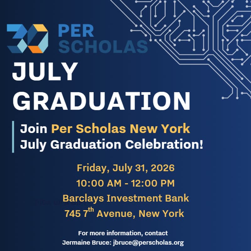 Cover Image for Per Scholas New York July Graduation
