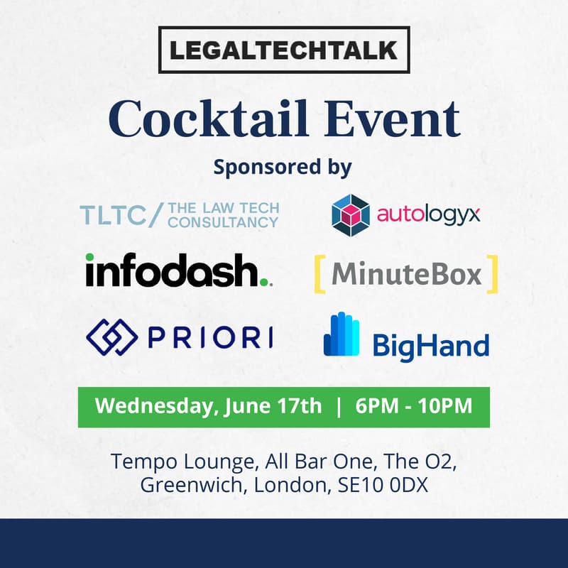 Cover Image for Legal Tech Talk - After hours drinks