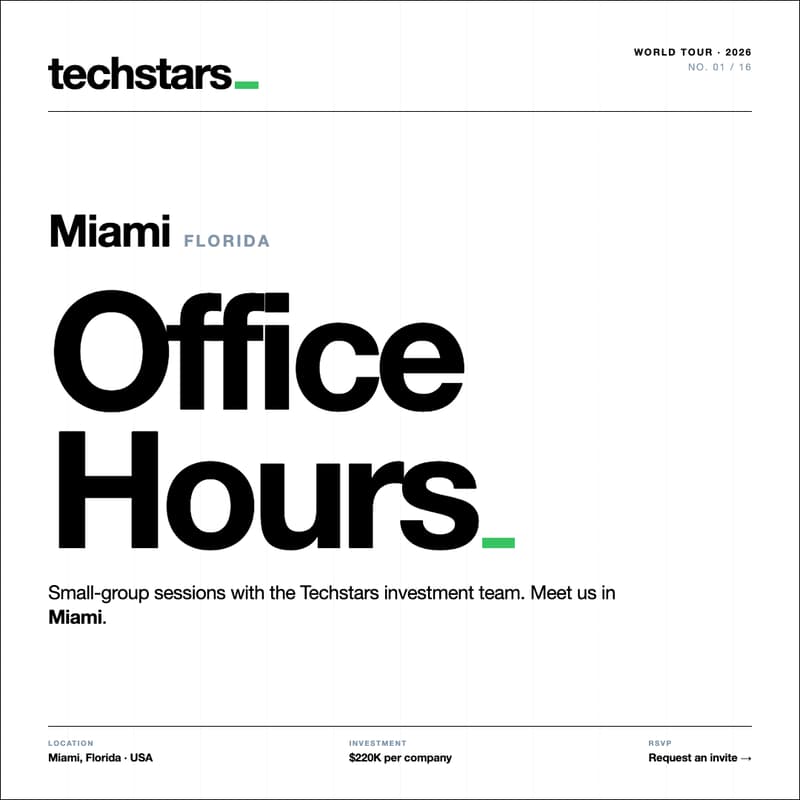 Cover Image for Miami: Techstars Group Office Hours