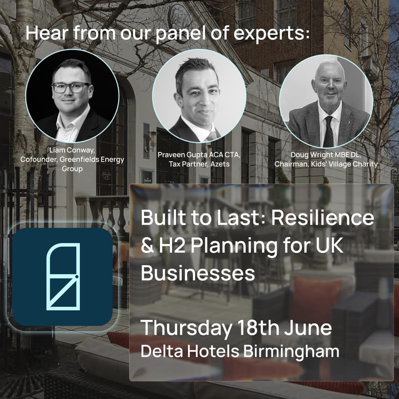 Cover Image for Built to Last: Resilience & H2 Planning for UK Businesses | Executive Lunch Summit. Hosted by Stable