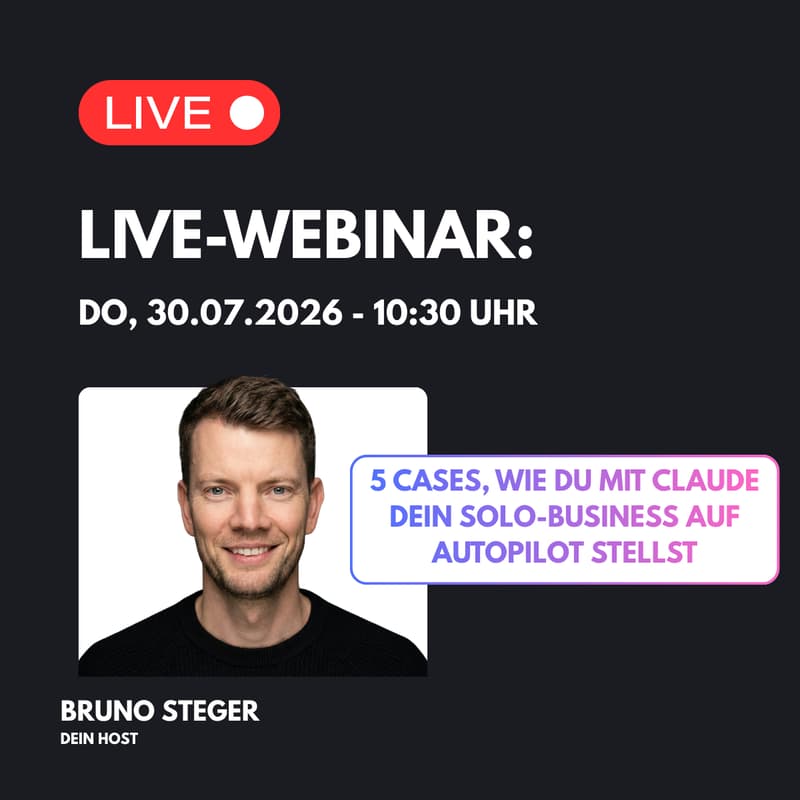 Cover Image for 5 Cases, wie Du mit Claude Dein Solo-Business auf Autopilot stellst