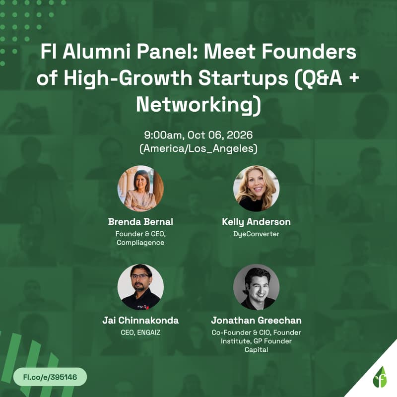 Cover Image for FI Alumni Panel: Meet Founders of High-Growth Startups (Q&A + Networking)