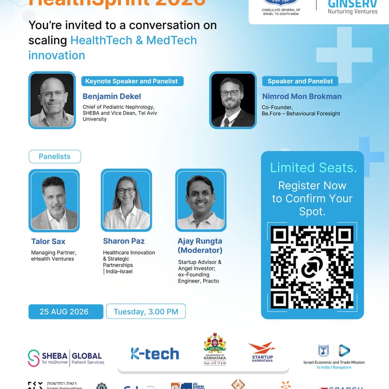 Cover Image for HealthSprint 2026 - Decoding Healthtech: Israel vs. India